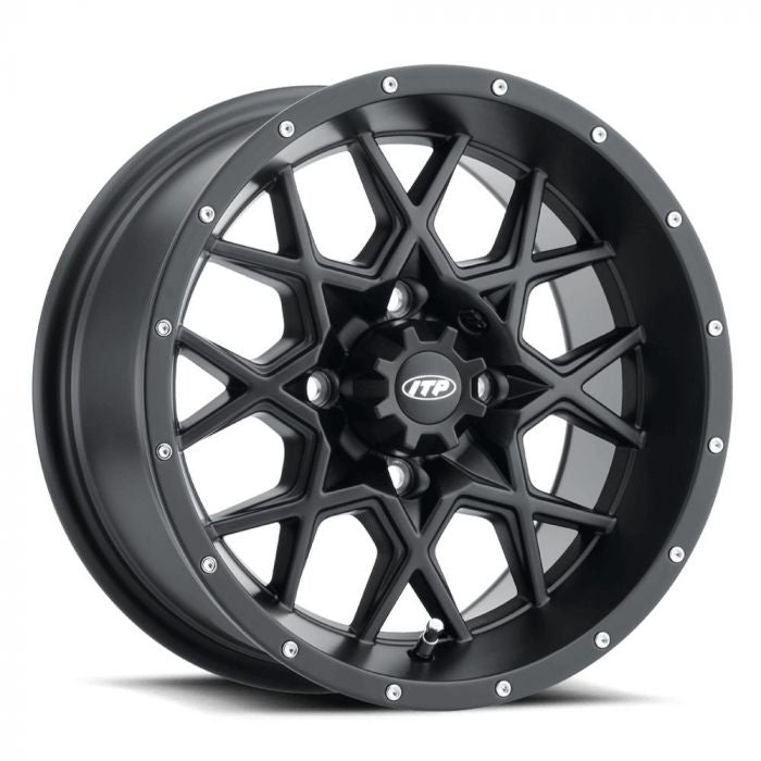 ITP HURRICANE WHEEL, GLOSS BLACK AND MACHINED , 20X6.5 , 4/156#mpn_2022518546B