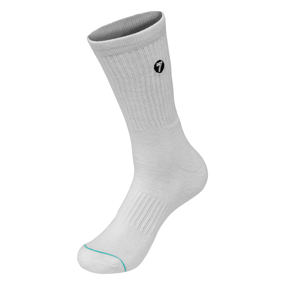 Seven Brand Crew Socks Size 9-13 White#mpn_1120002-100-L/XL