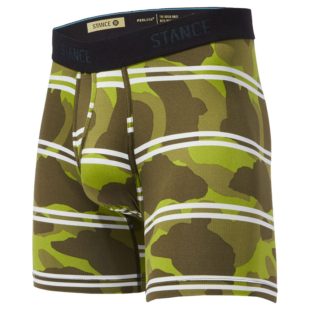 Stance The Wholester Combed Cotton Boxer Briefs 28"-30" Abrams#mpn_M904B22ABR-GRN-S