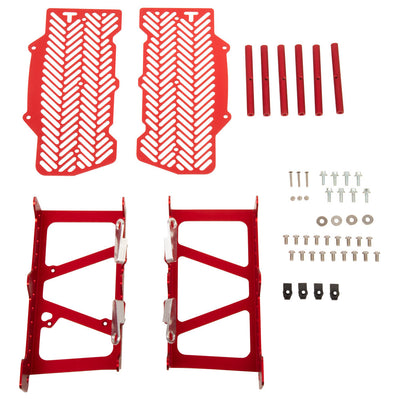 7602 Racing Radiator Braces with Guards Anodized Red#mpn_KTM-RB04-R