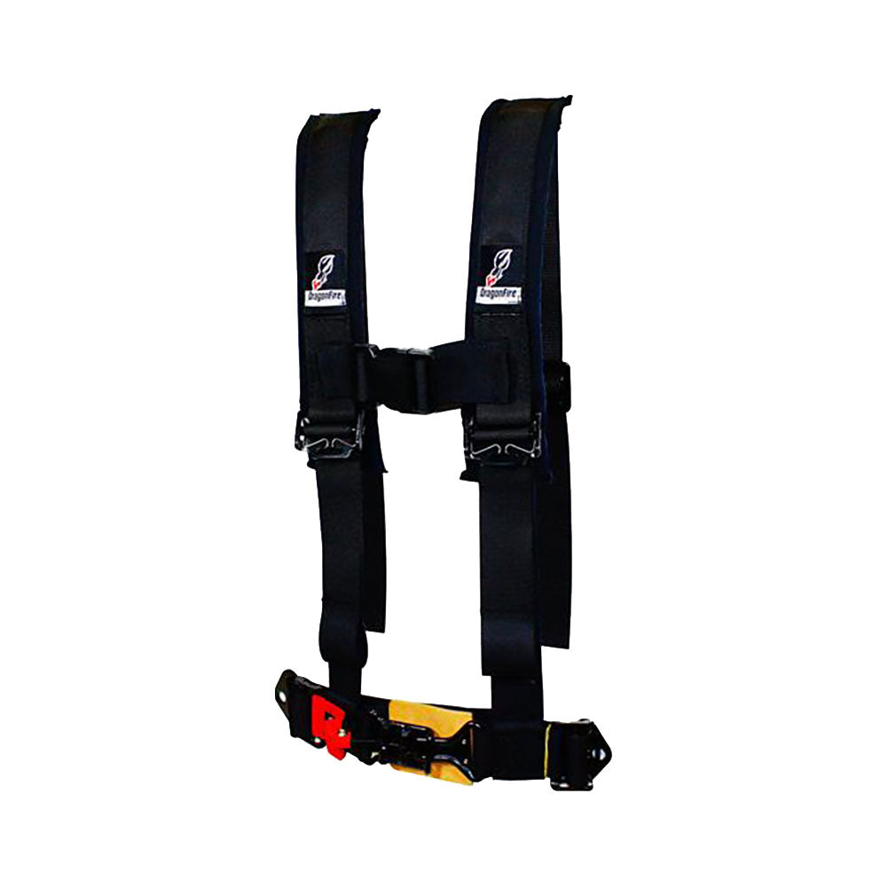 Dragonfire Racing Youth 4-Point H-Style Safety Harness 2" Black#mpn_14-0022