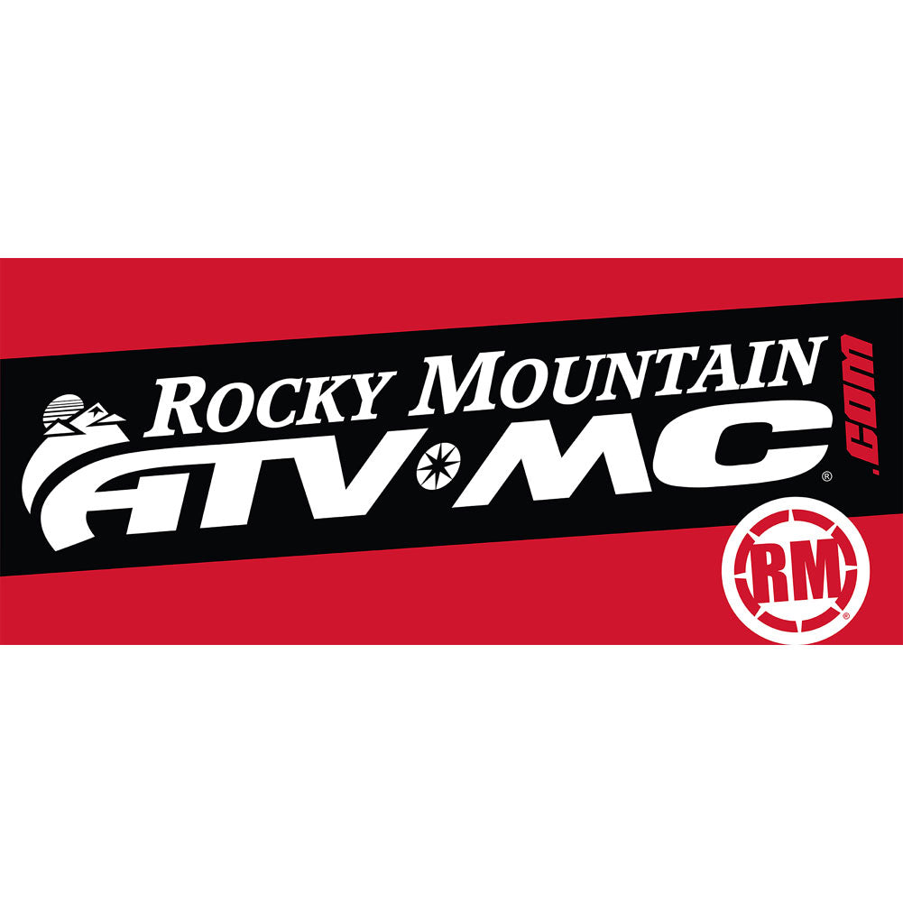 Rocky Mountain ATV/MC Logo Banner 34"x80" Black/Red/White#mpn_198-331-0001