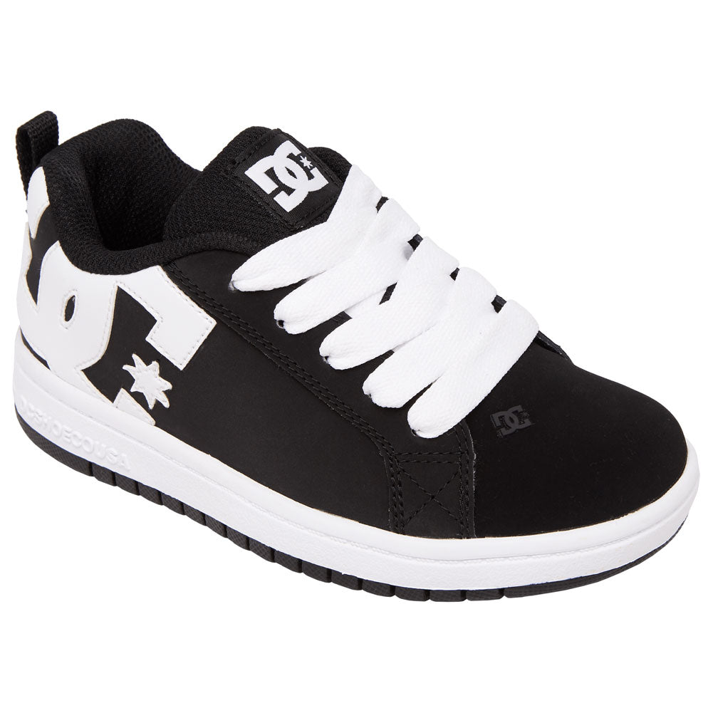 DC Youth Court Graffik Shoe Size 1 Black/White#mpn_ADBS100207-BKW-1