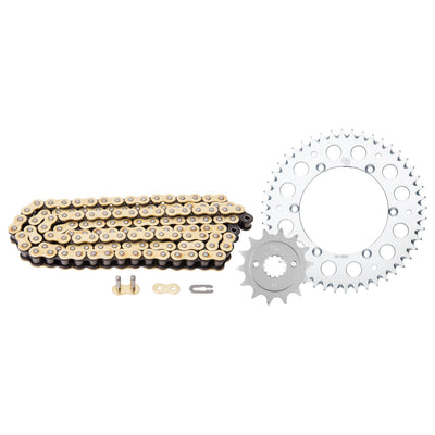 Primary Drive Alloy Kit & 428 Gold Plated MX Race Chain Silver Rear Sprocket#mpn_2069770001