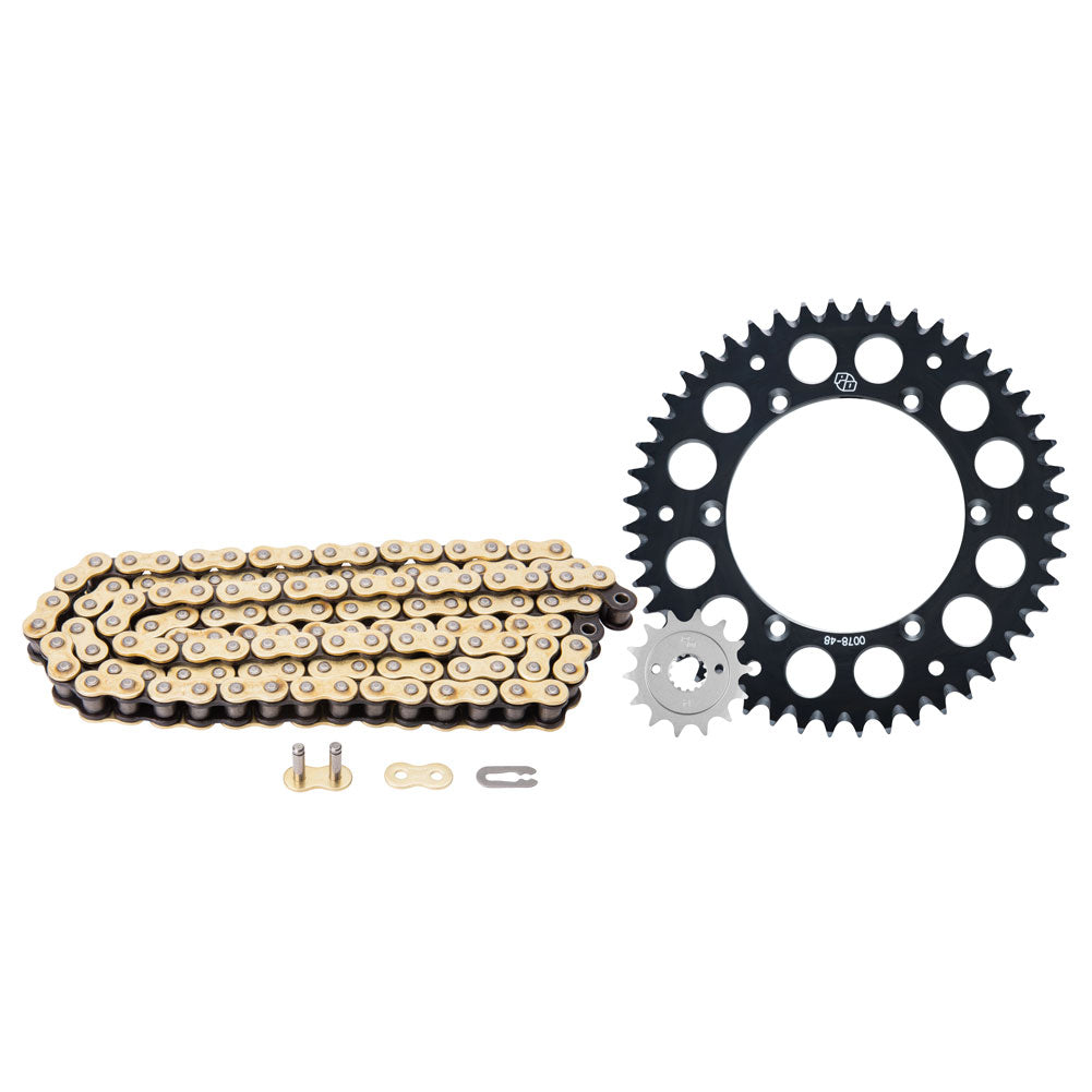 Primary Drive Alloy Kit & 428 Gold Plated MX Race Chain Black Rear Sprocket#mpn_2069770002