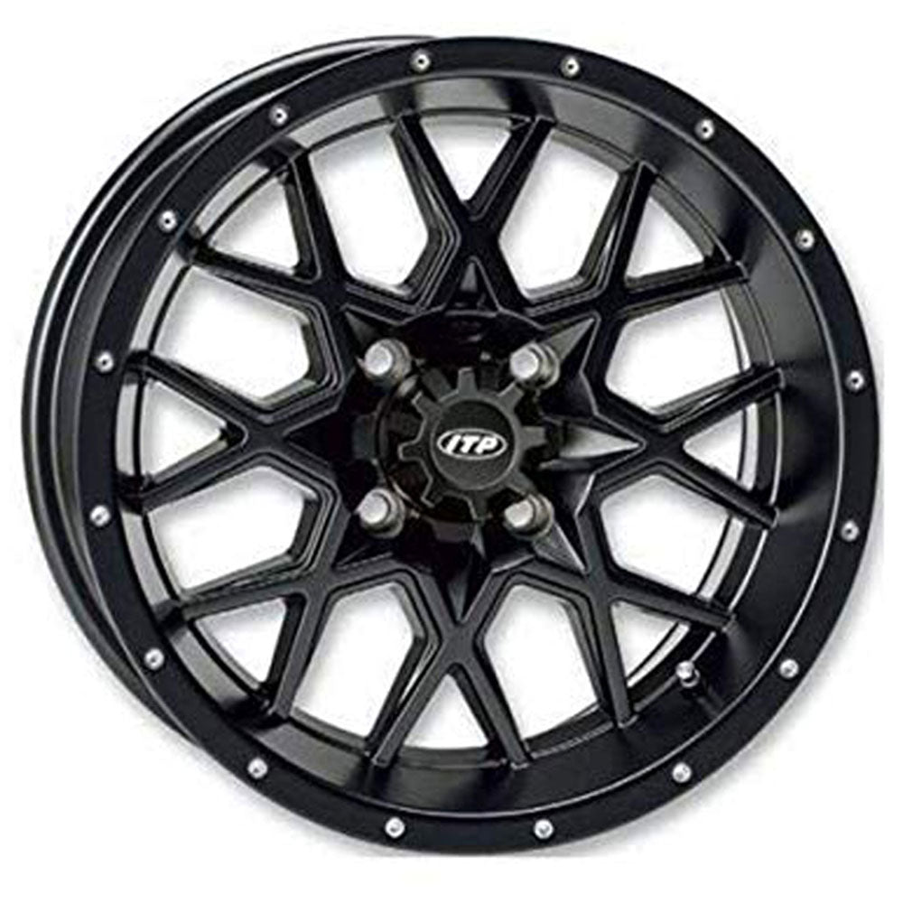 ITP 1228627536B Hurricane Wheel - Matte Black 12 x 7 #1228627536B