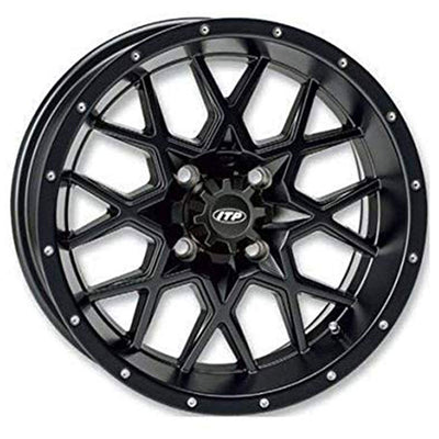 ITP HURRICANE WHEEL, 17X7, 4/110, MATTE BLACK (17RB110BX)#mpn_1721942017B