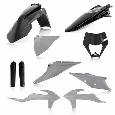 FULL PLASTIC KIT KTM GREY/BLACK#mpn_2791541001