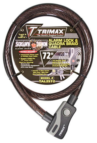 TRIMAX ALARMED LOCK & QUADRA-BRAID CABLE 72''#mpn_TAL2572