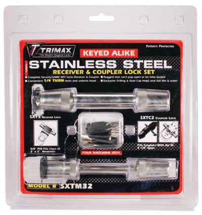 Trimax SXTM32 Stainless Steel Keyed Alike Set 2-1/2" #SXTM32