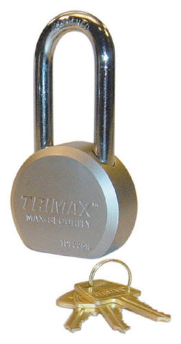 TRIMAX SOLID STEEL PADLOCL 1-1/4"X 10MM SHACKLE#mpn_TPL1251S