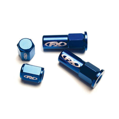 Factory Effex 12-36720 Valve Cap and Rim Lock Kit - Blue #12-36720