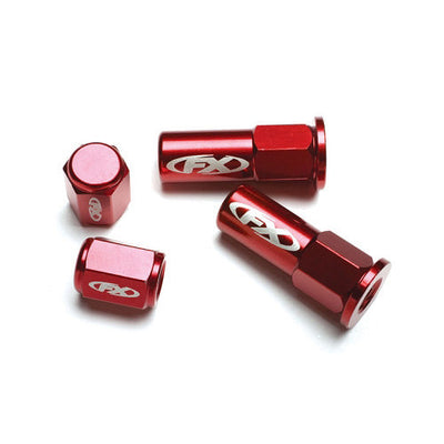 Factory Effex 12-36722 Valve Cap and Rim Lock Kit - Red #12-36722
