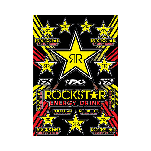 FX 2015 SPONSOR/LOGO STICKER SHEETS ROCKSTAR STICKER SHEET#mpn_15-68702