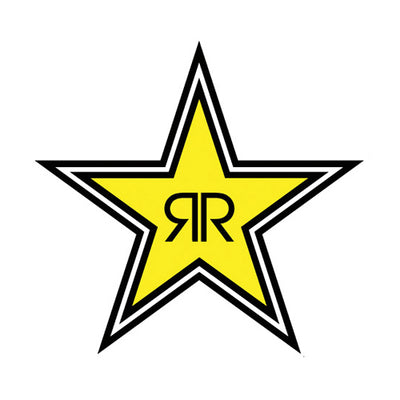 FX 2015 1' DIE-CUT STICKERS ROCKSTAR STAR LOGO (YELLOW)#mpn_15-94730