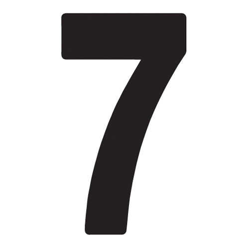 Factory Effex 247362 Pro Number 4" Black - 7 #04-2577