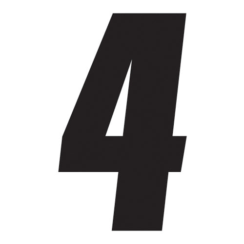 FX 2015 NUMBERS FACTORY 4" BLACK 4#mpn_08-90004