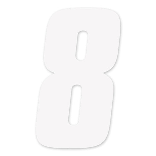 Factory Effex 08-90018 Factory Number 4" White - 8 #08-90018