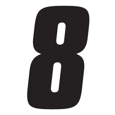 Factory Effex 08-90048 Factory Number 6" Black - 8 #08-90048