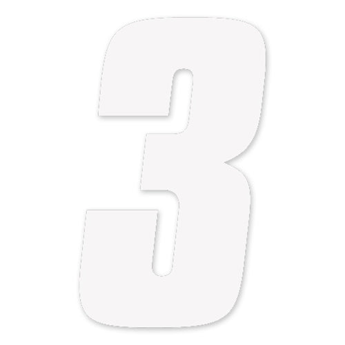 Factory Effex 08-90053 Factory Number 6" White - 3 #08-90053