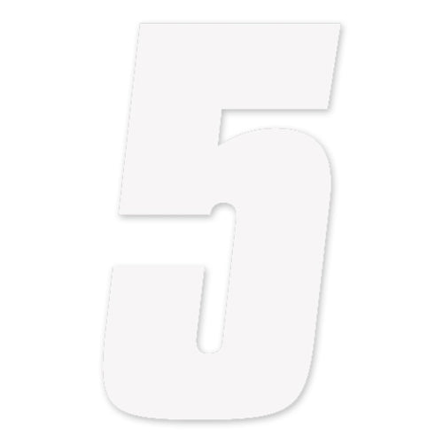 Factory Effex 08-90055 Factory Number 6" White - 5 #08-90055