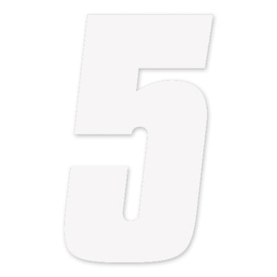 Factory Effex 08-90055 Factory Number 6" White - 5 #08-90055