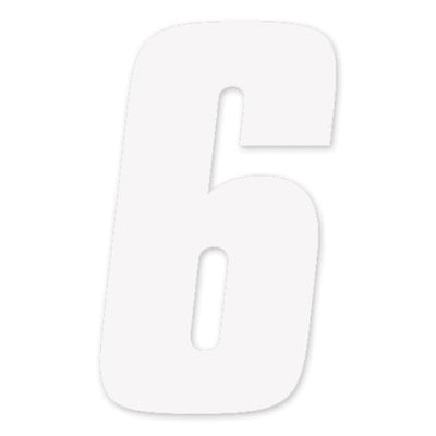 Factory Effex 08-90056 Factory Number 6" White - 6 #08-90056
