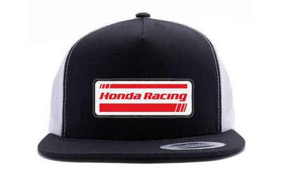 Factory Effex 22-86304 Racing Snapback Hat - Black/White #22-86304