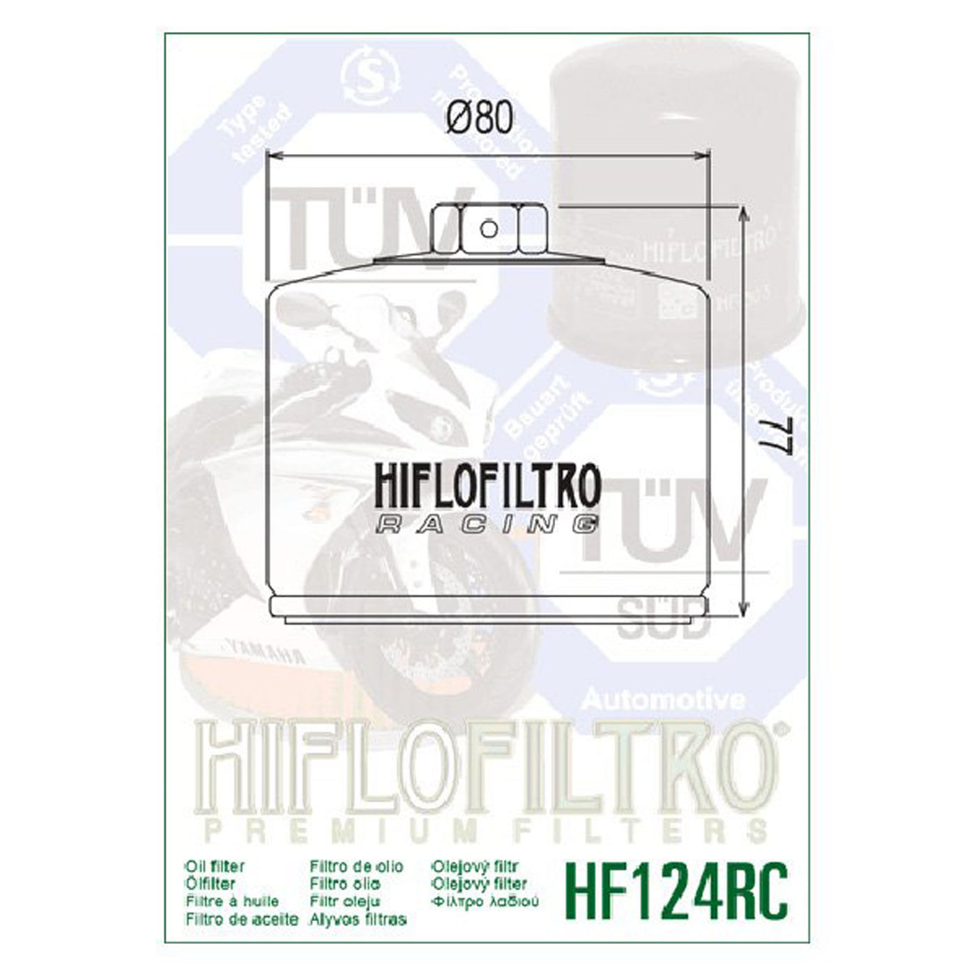 HI FLO - OIL FILTER HF124RC#mpn_HF124RC