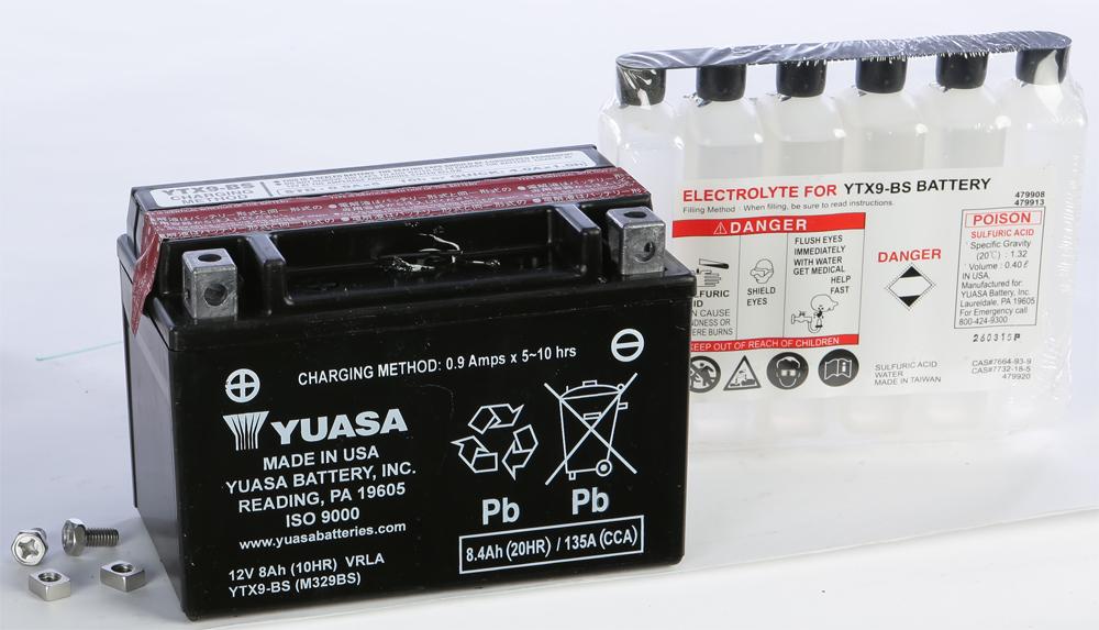 BATTERY YTX9-BS MAINTENANCE FREE #YUAM329BSTWN