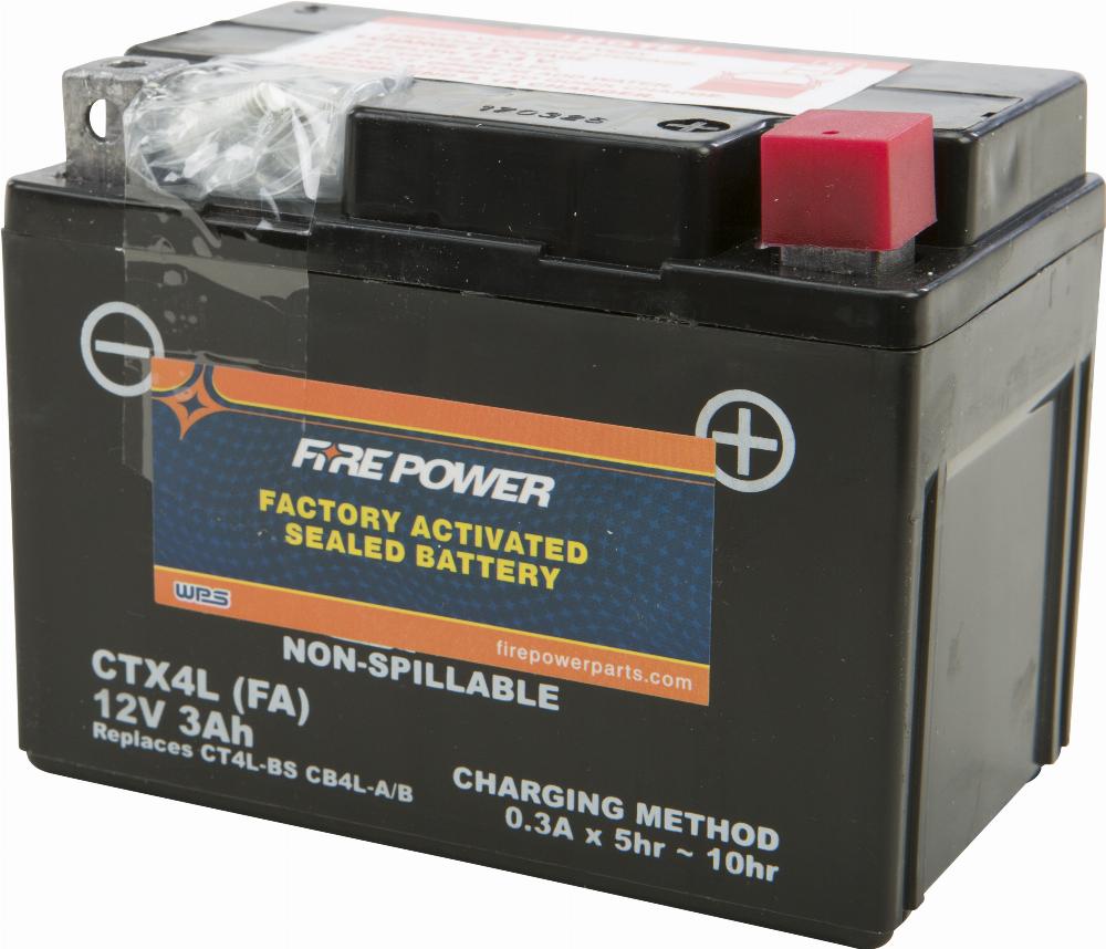 BATTERY CTX4L/CT4L SEALED FACTORY ACTIVATED #CTX4L-BS(FA)