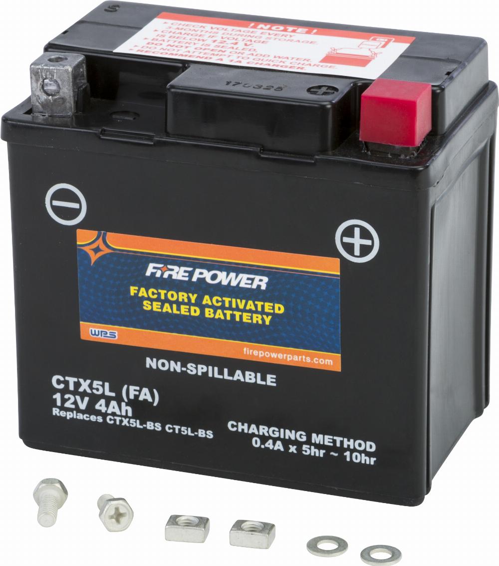Fire Power CTX5L Sealed Factory Activated Battery #CTX5L-BS(FA)