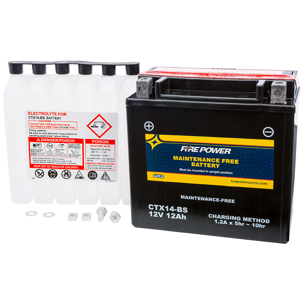Fire Power CTX14-BS Fire Power Maintenance Free Battery #CTX14-BS