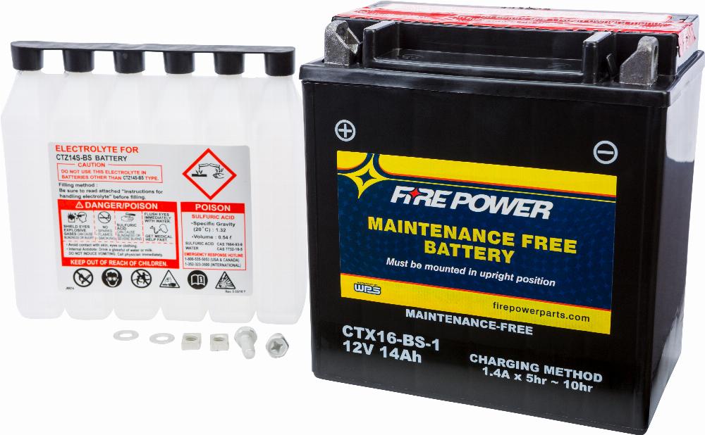 BATTERY CTX16-BS-1 MAINTENANCE FREE #CTX16-BS-1