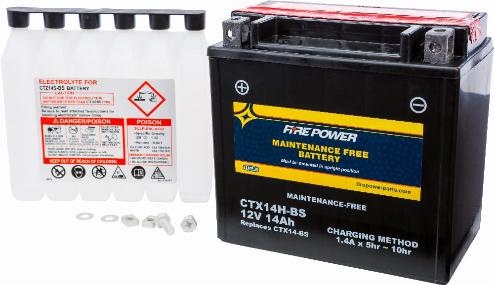 BATTERY CTX14H-BS MAINTENANCE FREE #CTX14H-BS