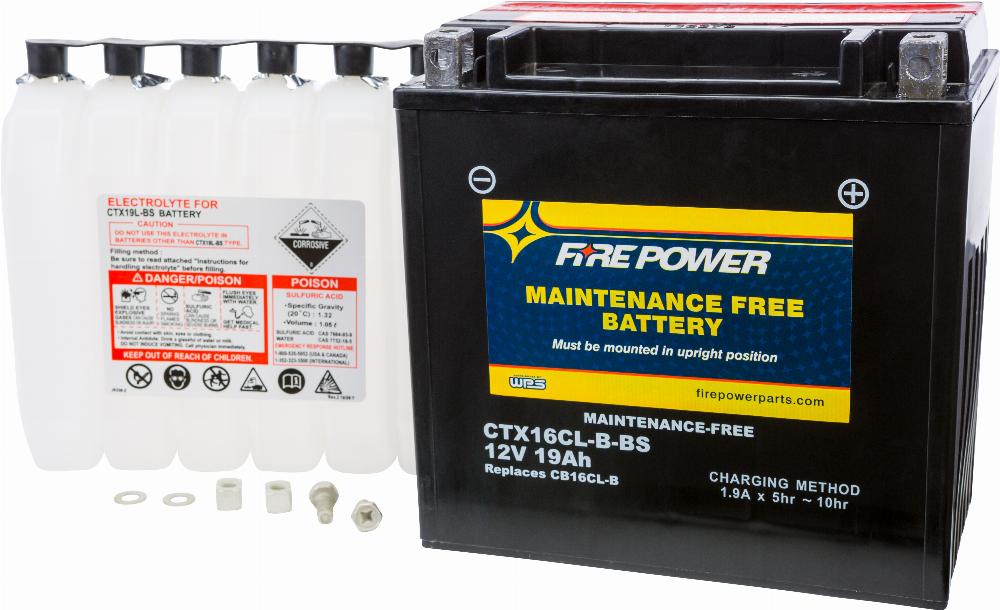 BATTERY CTX16CL-B-BS MAINTENANCE FREE #CTX16CL-B-BS