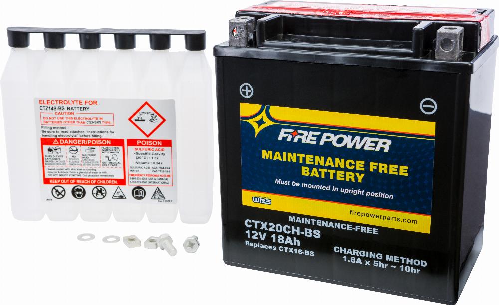 Fire Power CTX20CH-BS Fire Power Maintenance Free Battery #CTX20CH-BS
