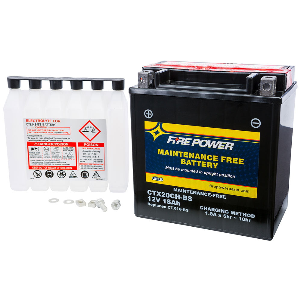 Fire Power CTX20CH-BS Fire Power Maintenance Free Battery #CTX20CH-BS