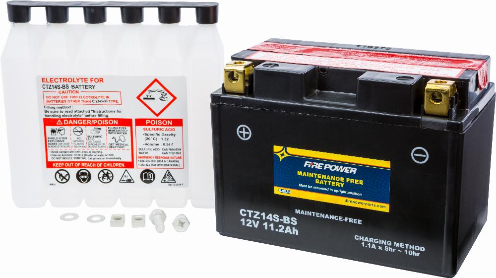 BATTERY CTZ14S-BS MAINTENANCE FREE #CTZ14S-BS
