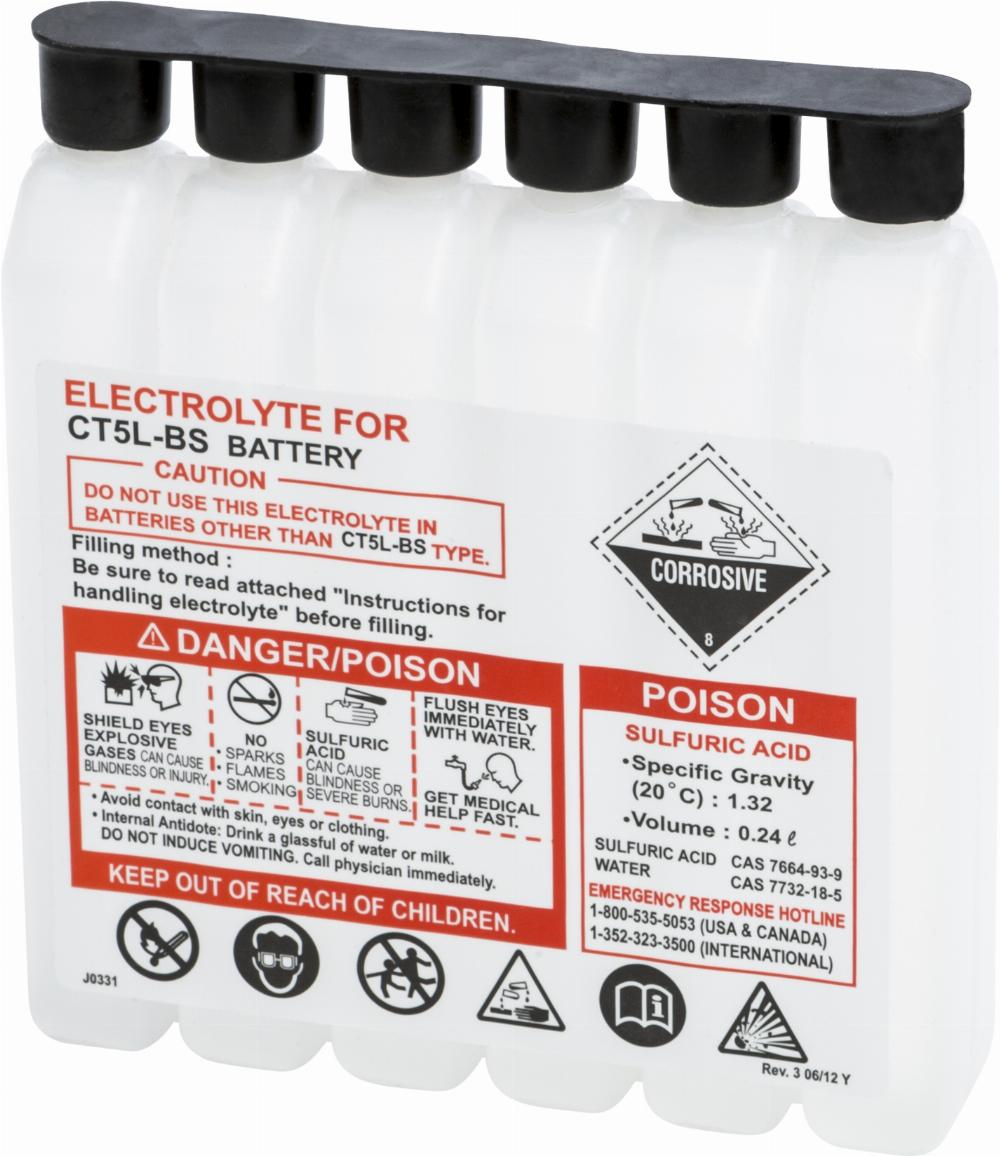 SEALED BATTERY ELECTROLYTE PACK 240CC #240CC CTX