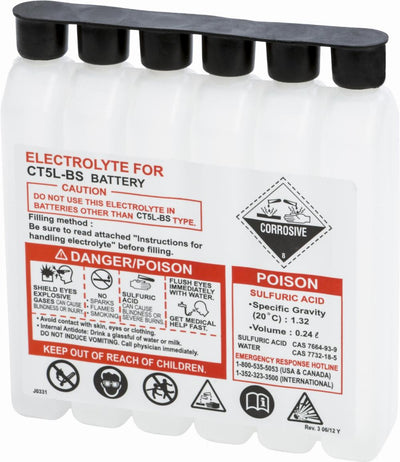 SEALED BATTERY ELECTROLYTE PACK 240CC #240CC CTX
