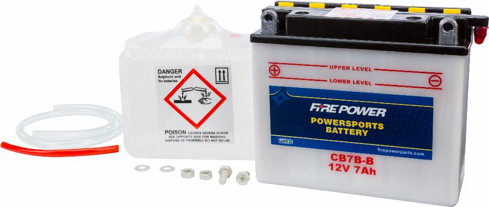 BATTERY W/ACID CB7B-B 12V HEAVY DUTY #CB7B-B