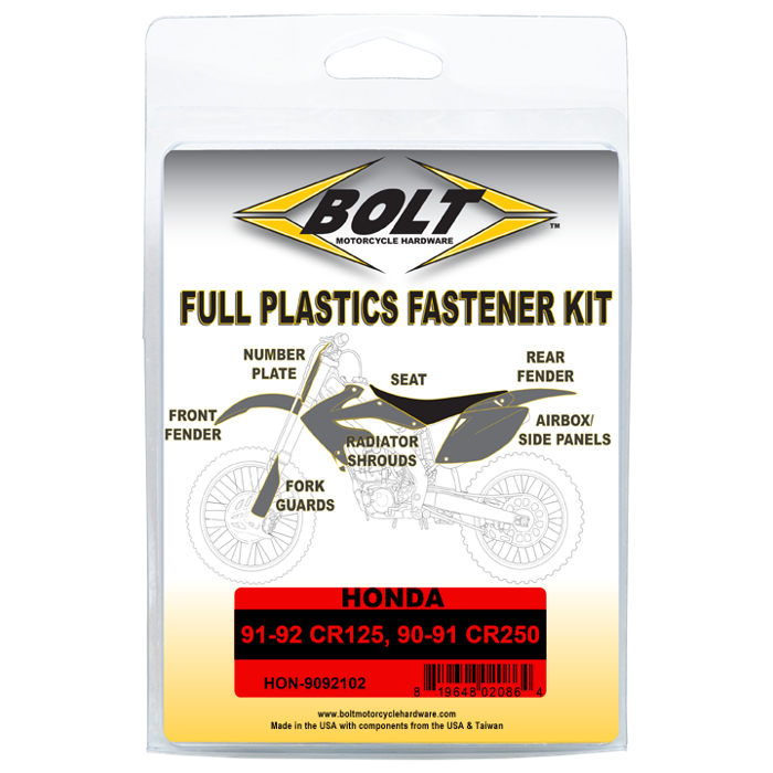 Bolt HON-9092102 Body Work Fastener Kit #HON-9092102
