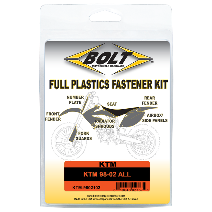 Bolt KTM-9802102 Body Work Fastener Kit #KTM-9802102
