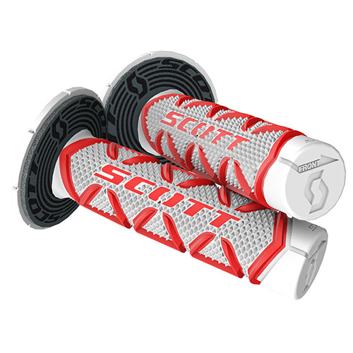 Scott 219626-1005 Grip - Diamond Red/White Set with Donut #219626-1005