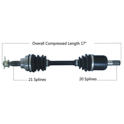 TYTANEUM OE REPLACEMENT CV AXLE HONDA FRONT LEFT#mpn_813-0082