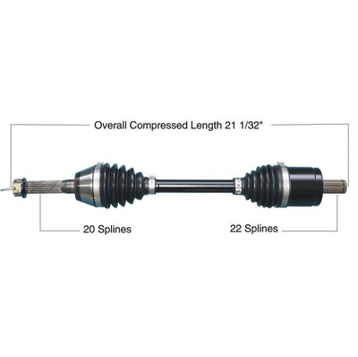 TYTANEUM HEAVY DUTY CV AXLE POLARIS FRONT LEFT / RIGHT#mpn_813-0292