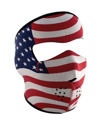 NEOPRENE FACE MASK, USA FLAG, STARS & STRIPES#mpn_WNFM003