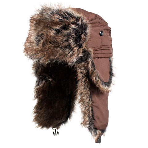 TROOPER HAT W/ BROWN FUR, BROWN#mpn_WTH407