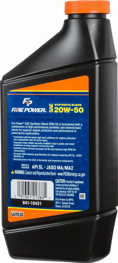 SYNTHETIC BLEND 4-STROKE OIL 20W-50 QT 12/CASE#mpn_196975